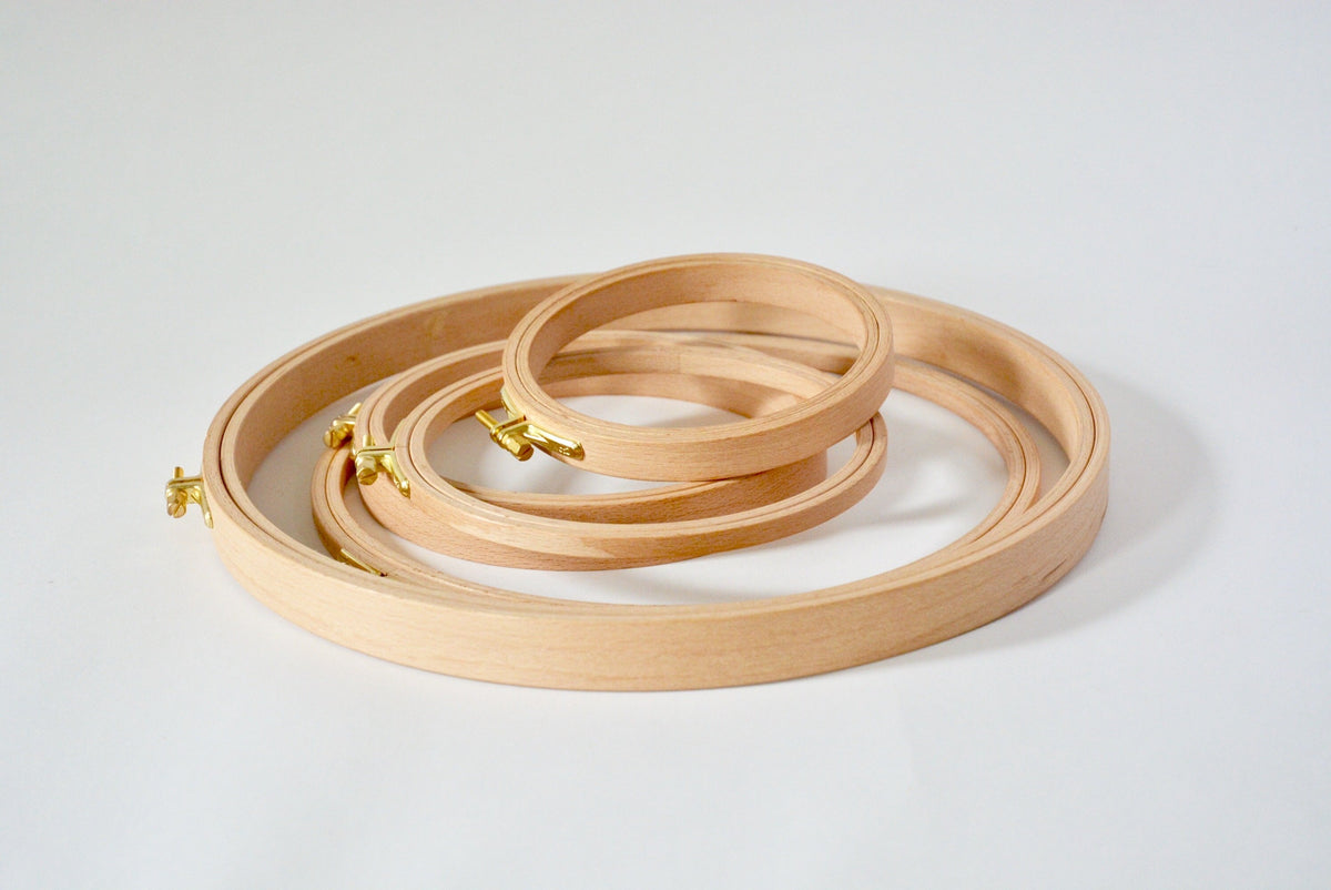 Wood Embroidery Hoops, Adjustable -- 16mm