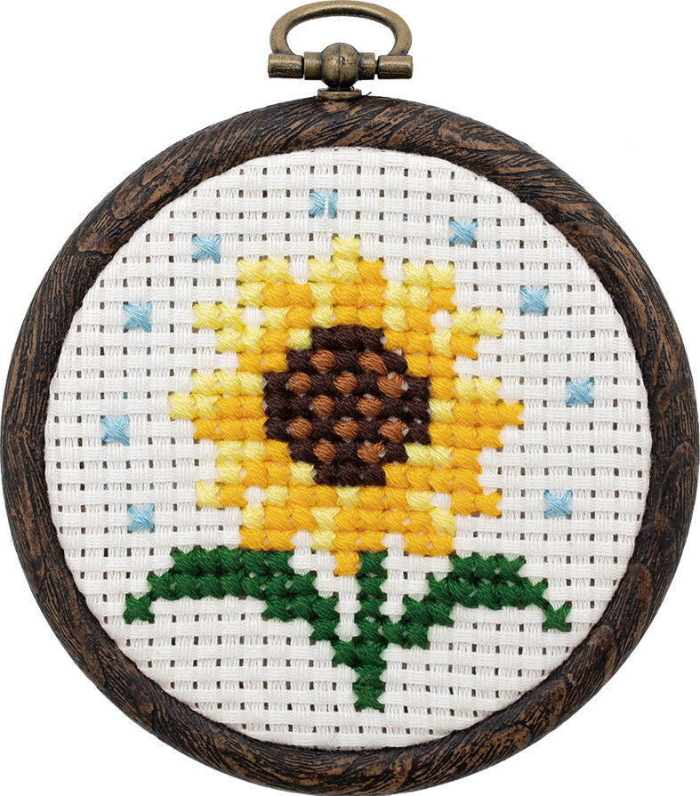 Mini Cross Stitch Embroidery Kit - Sunflower