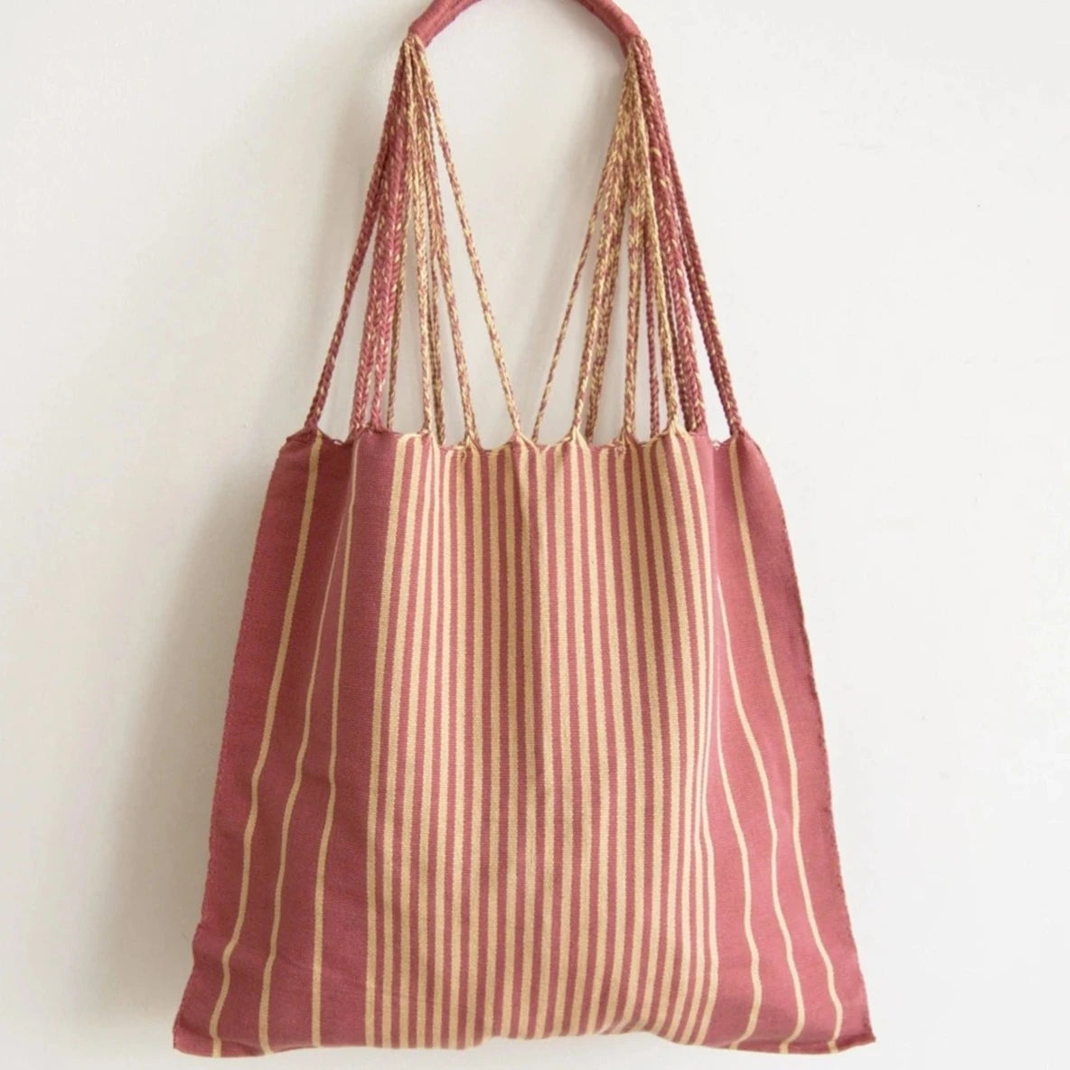 Hammock Bag, Mauve stripe – Brooklyn Haberdashery