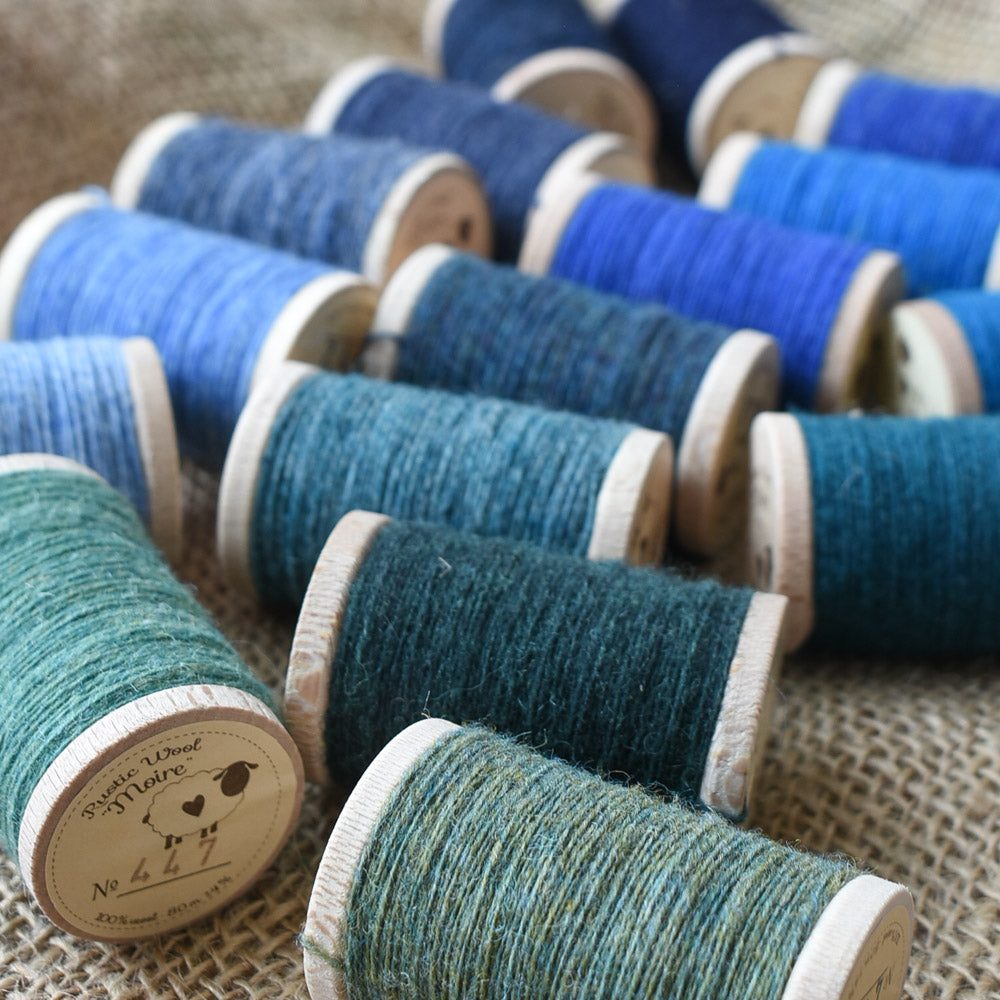 Wool Embroidery Thread - 100% Wool Thread - Rustic Wool Thread - Moire  Rustic Wool Thread - Colorful Thread - Wool Thread on a Wooden Spool