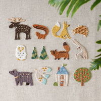 Woodlands Embroidered Patch Set by Hirvi