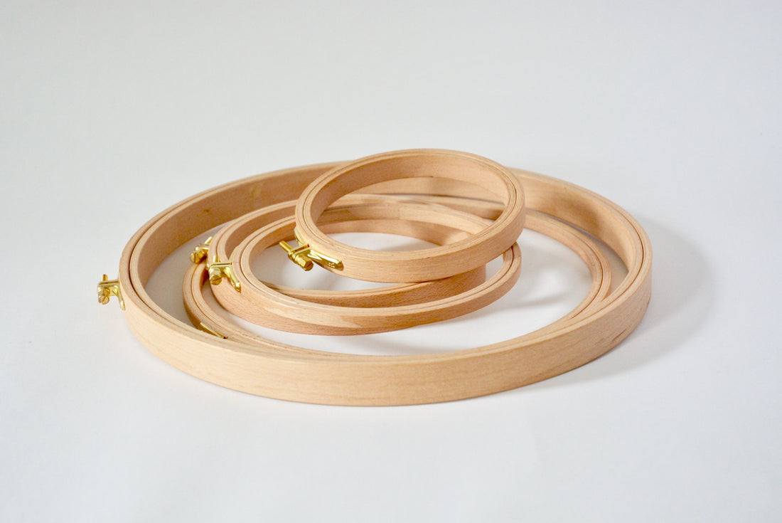 Wood Embroidery Hoops, Adjustable -- 24mm