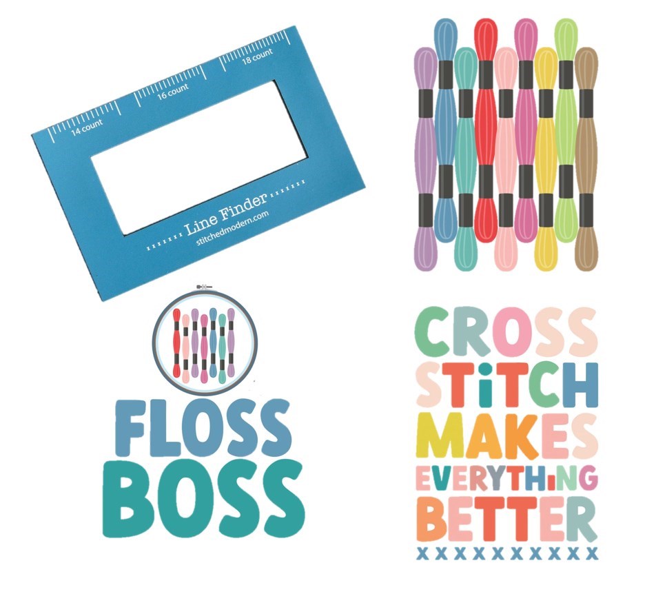 Cross Stitch Line Finder & Sticker Pack