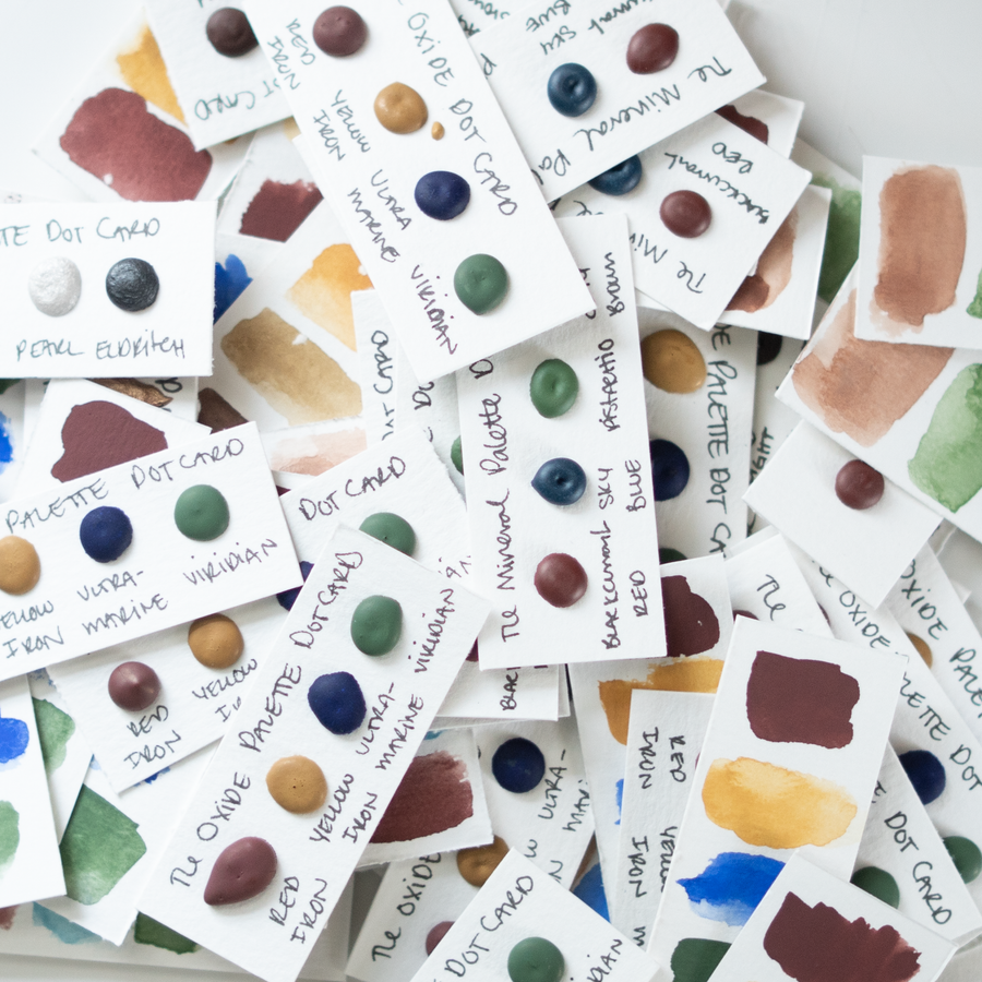 Oxide Palette Watercolor Dot Cards