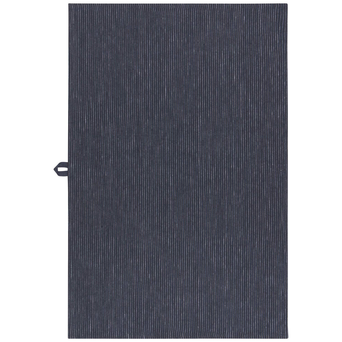 Midnight Blue Pinstripe Linen Dishtowel