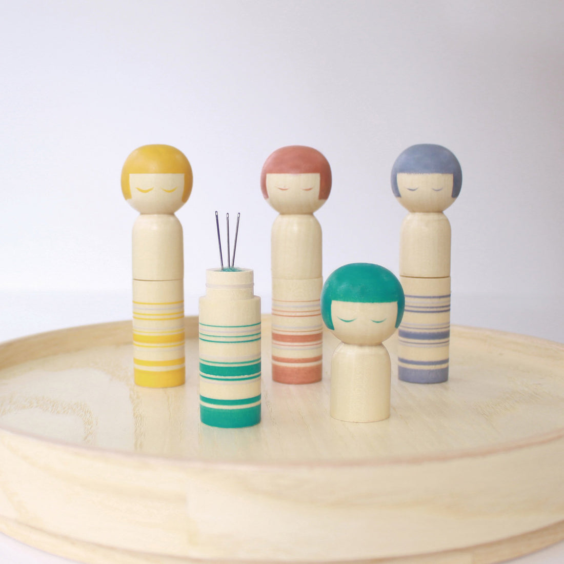 Kokeshi Doll Pin Cushion Set