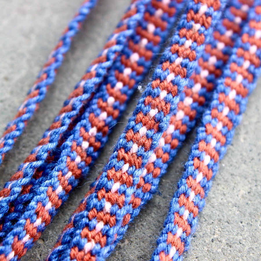 Ladder Shoelace Weaving Kit, Blue & Orange