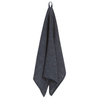 Midnight Blue Pinstripe Linen Dishtowel