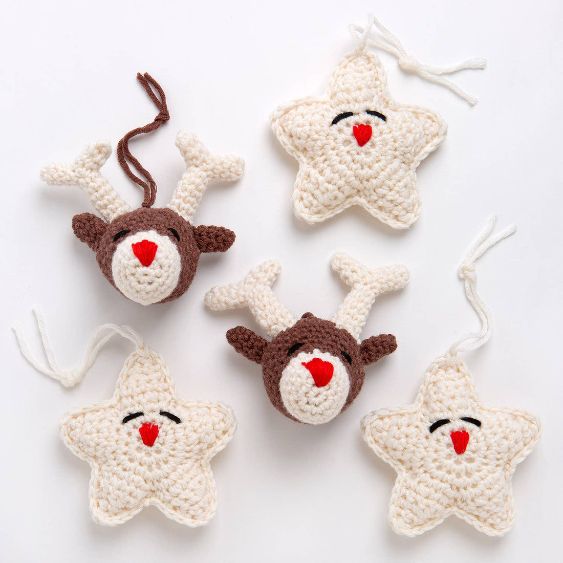 Reindeer & Star Ornaments Crochet Kit