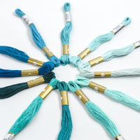 COSMO Embroidery Thread Pack - Blue Lagoon