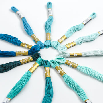 COSMO Embroidery Thread Pack - Blue Lagoon