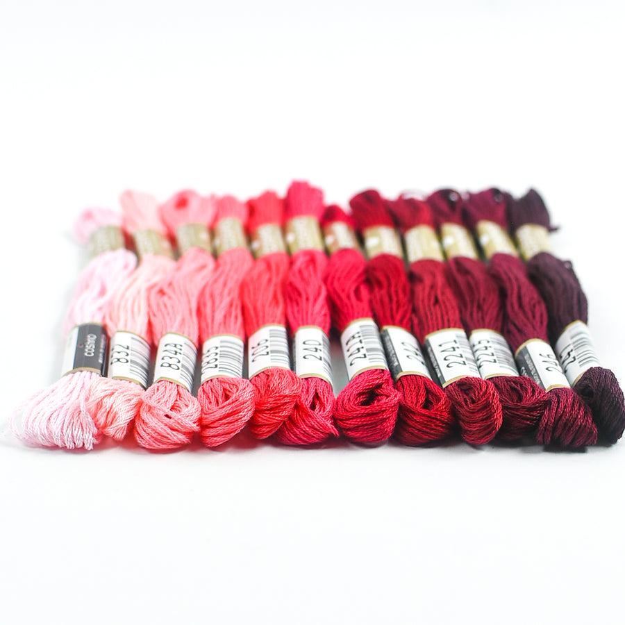 COSMO Embroidery Thread Pack - Red Camellia