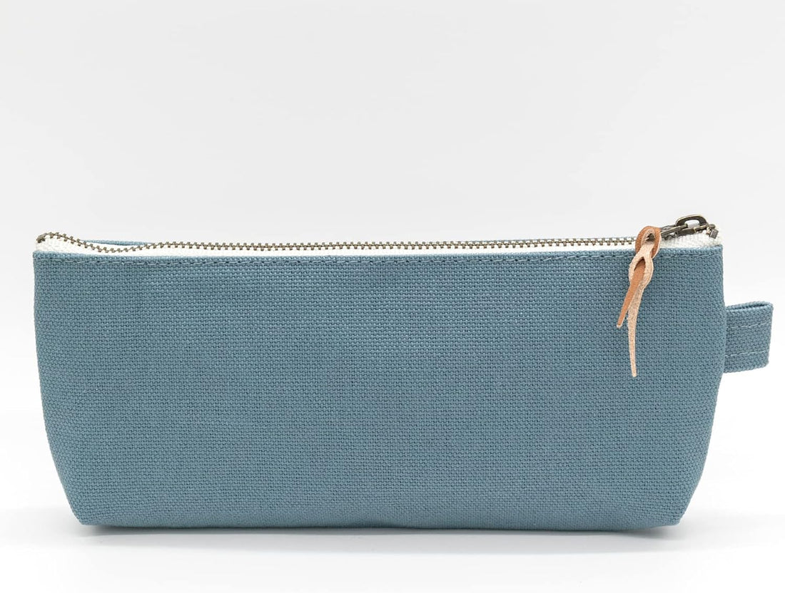 Kurashiki Canvas Pen Case - Sage Green