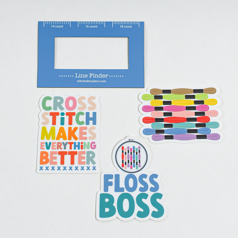 Cross Stitch Line Finder & Sticker Pack