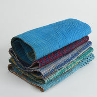 Kantha Tiny Stitch Fabric Bundle - Blue