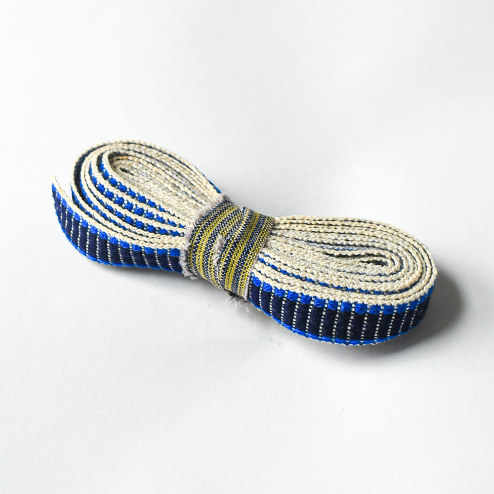 Hand Woven Trim from Greece - Black & Blue