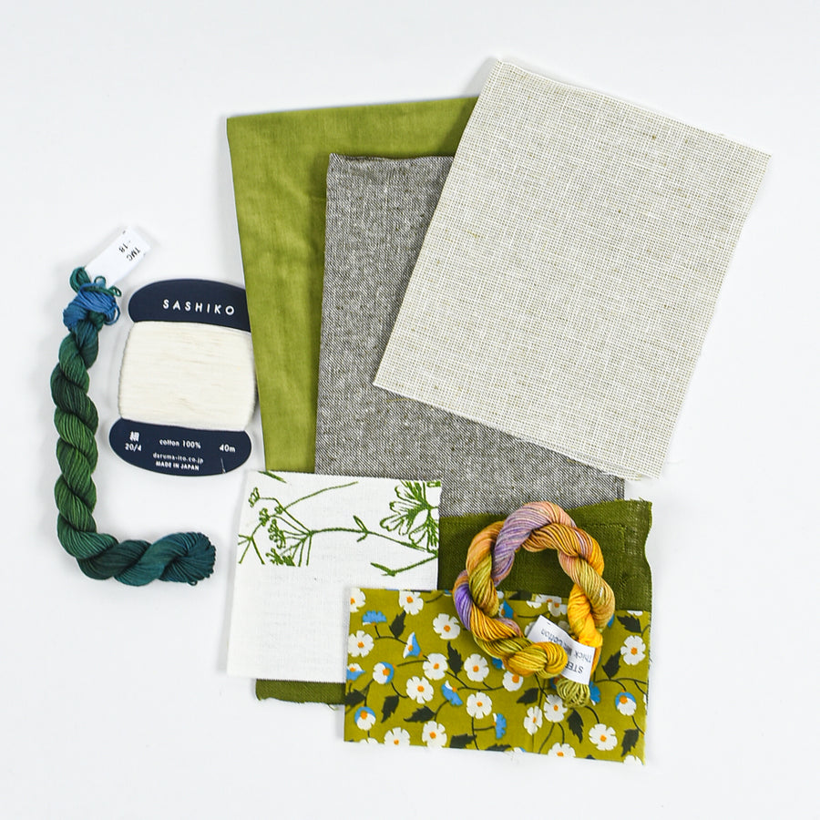 Fabric + Thread Bundle, Lush Grass