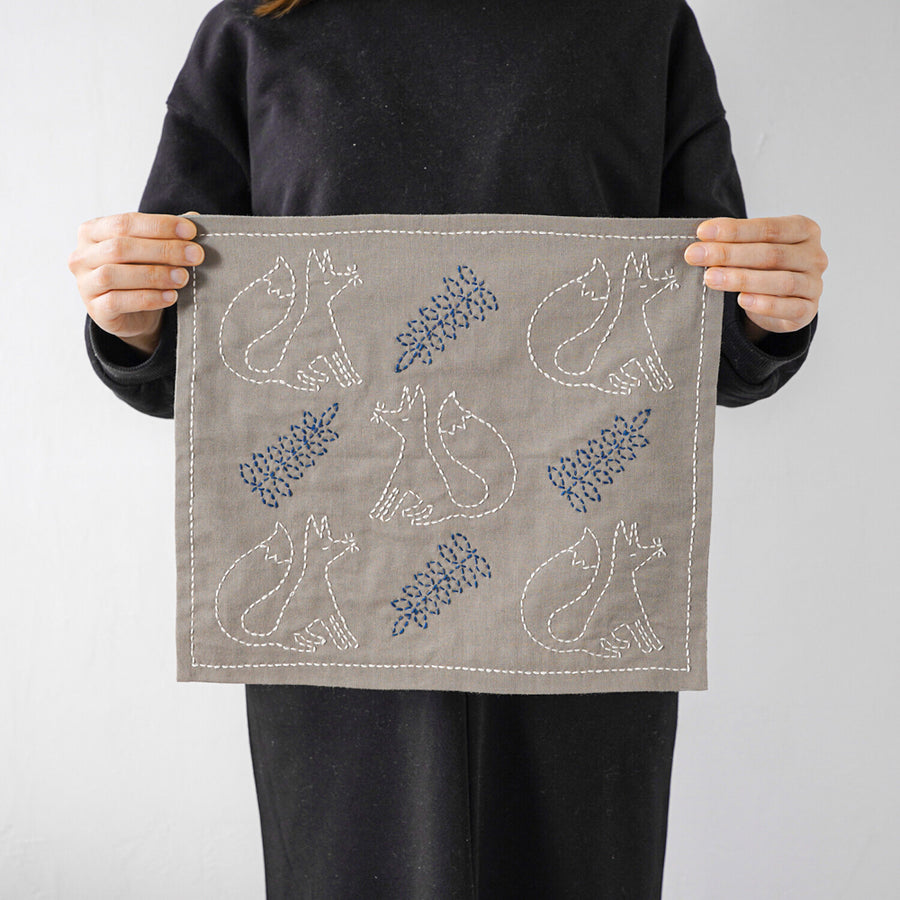 Fox Woodlands Sashiko Kit by Hirvi