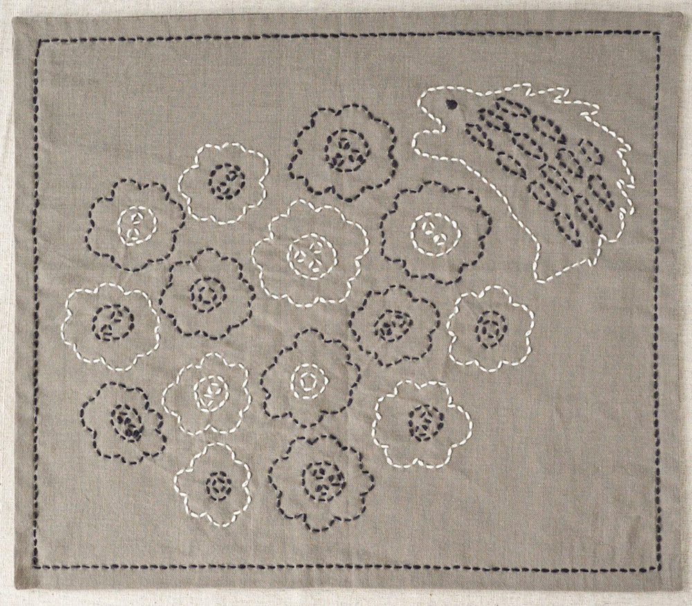 Hedgehog Woodlands Sashiko Kit by Hirvi