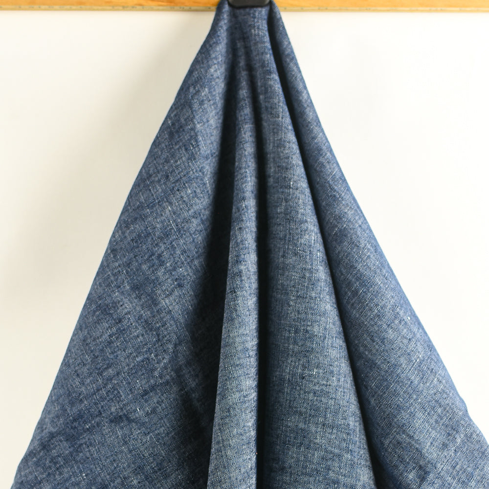 Linen Indigo Chambray Fabric