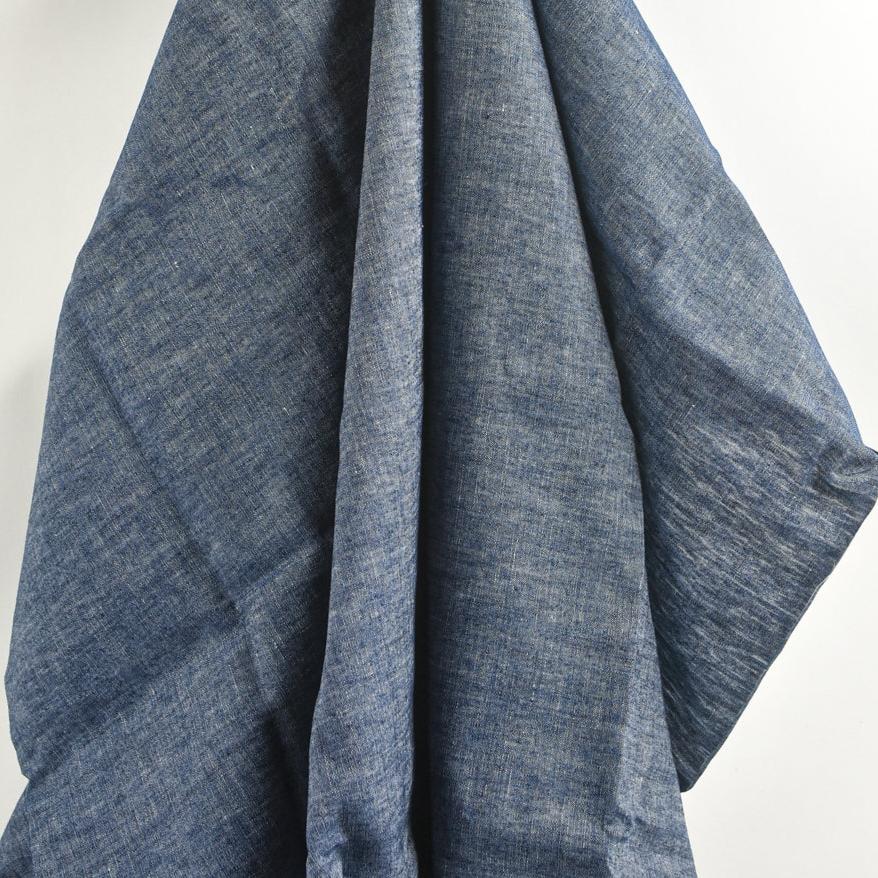 Linen Indigo Chambray Fabric