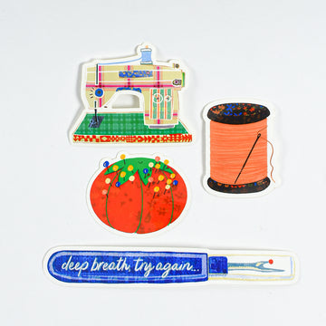 Retro Sewing Sticker Pack