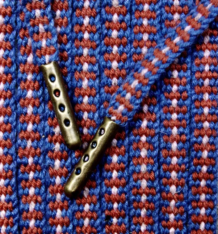 Ladder Shoelace Weaving Kit, Blue & Orange