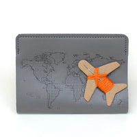 Stitch Where You've Been Passport Cover DIY Kit, Grey