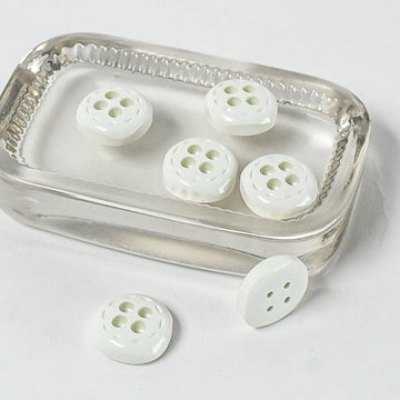 White Tennis Buttons circa 1960s, 7/8"