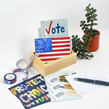 Voting Postcard + Washi Tape Pack