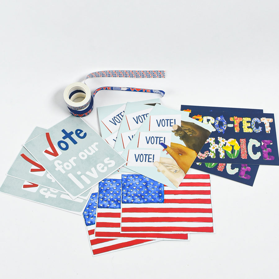 Voting Postcard + Washi Tape Pack