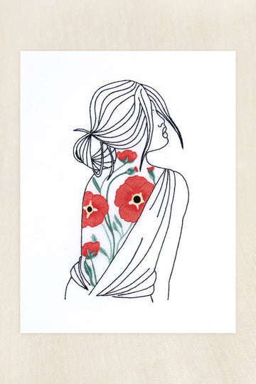 Portrait Poppies Embroidery Kit