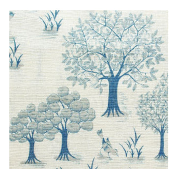 Fruit Trees Fabric by Alice Makabe, Blue