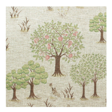 Fruit Trees Fabric by Alice Makabe, Ecru/green