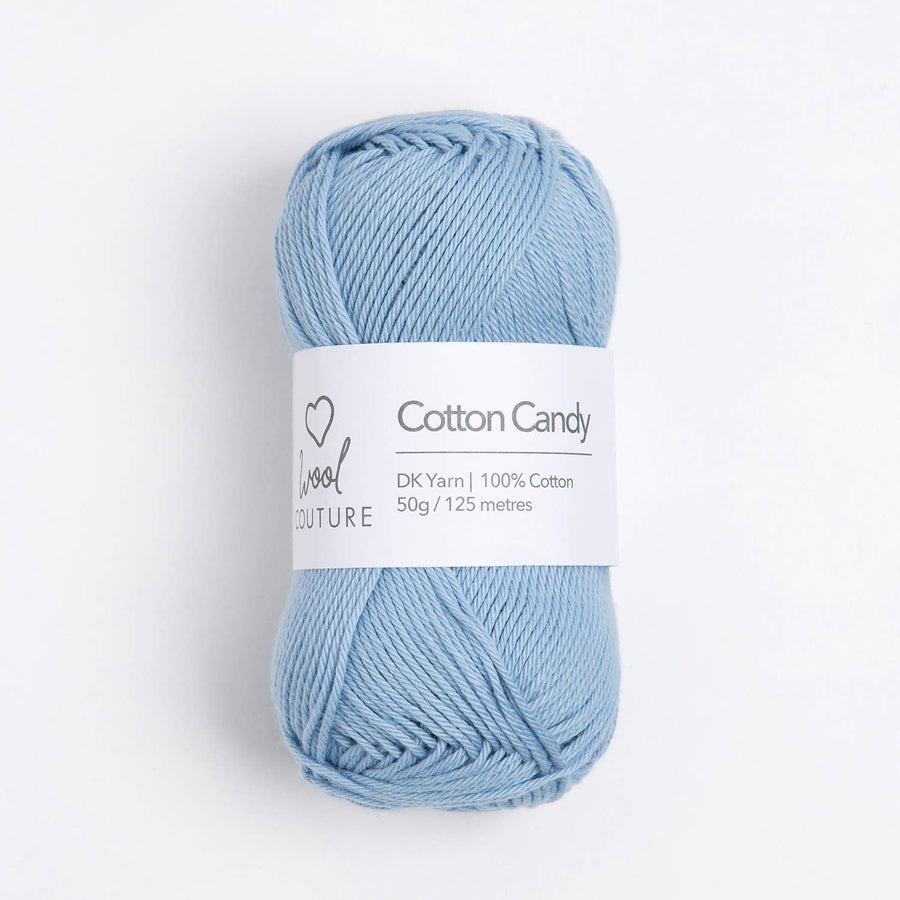 Face Cloth and Scrub Pad Beginner Knitting Kit, Baby Blue