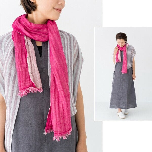 Reversible Gauze Scarf - Peony/Cherry blossom