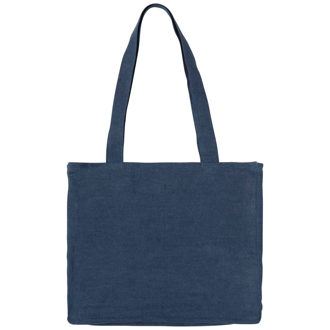 Linen Tote, Midnight Blue