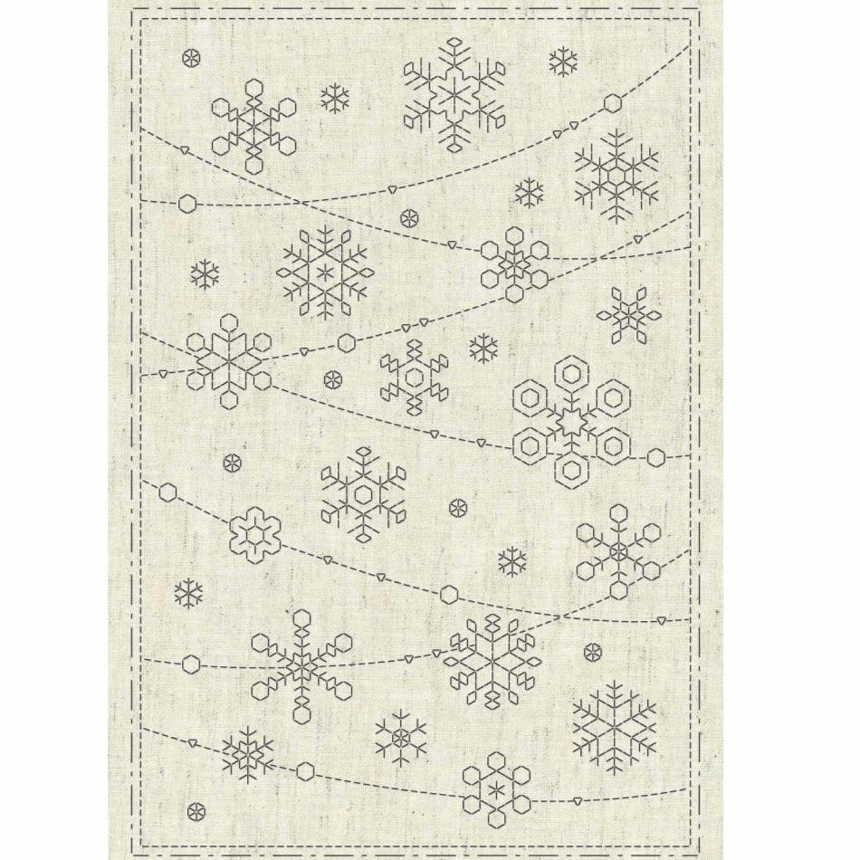 Snowflake Sashiko Cloth by Ky Fujita