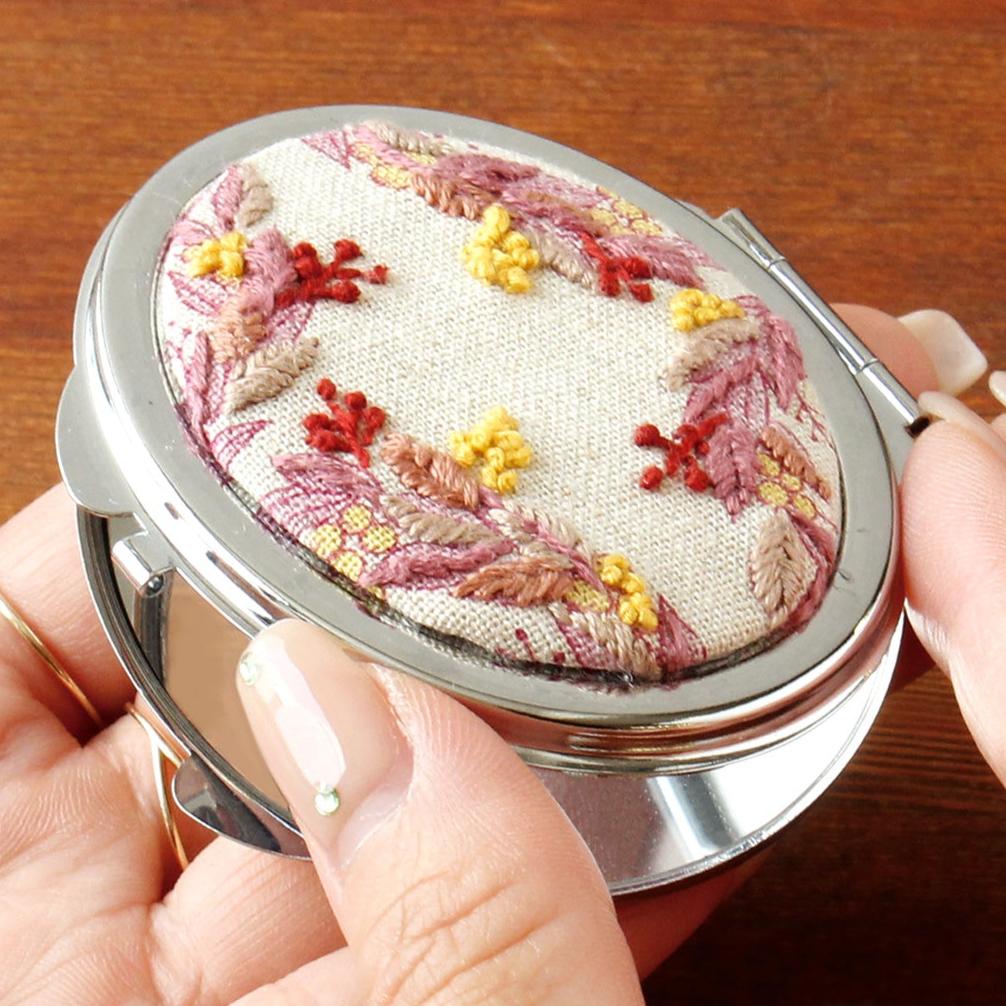 Compact Mirror & Pill Case Embroidery Set