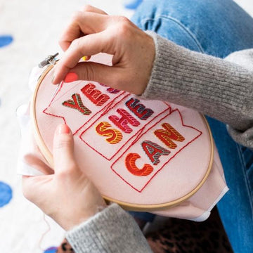 Yes She Can Embroidery Kit