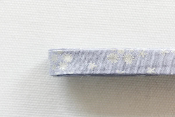 Bias Tape - Metallic Snow