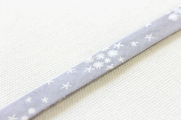 Bias Tape - Metallic Snow