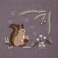 Squirrel in the Forest Embroidery Kit by Chicchi