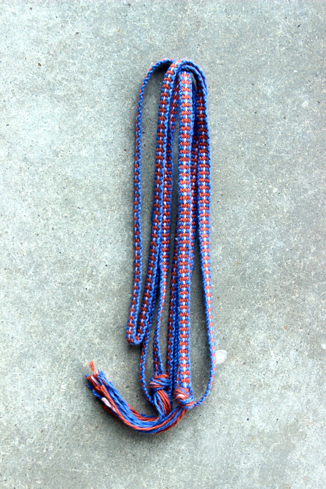 Ladder Shoelace Weaving Kit, Blue & Orange