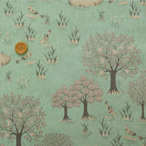 Fruit Trees Linen/Cotton Canvas, Green