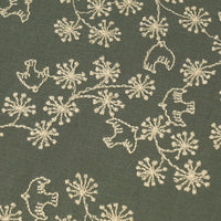 Scandi Bird Embroidered Fabric by Hirvi