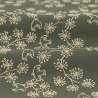 Scandi Bird Embroidered Fabric by Hirvi