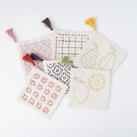 Sashiko Coaster Kit - Hedgehog and Bird