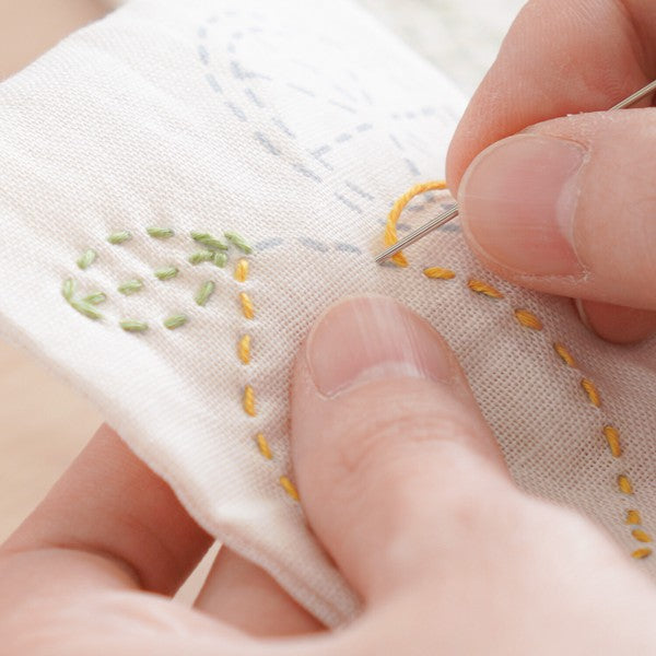 Sashiko Coaster Kit - Houses & Trees