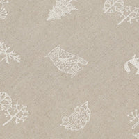 Scandi Forest Embroidered Fabric by Hirvi